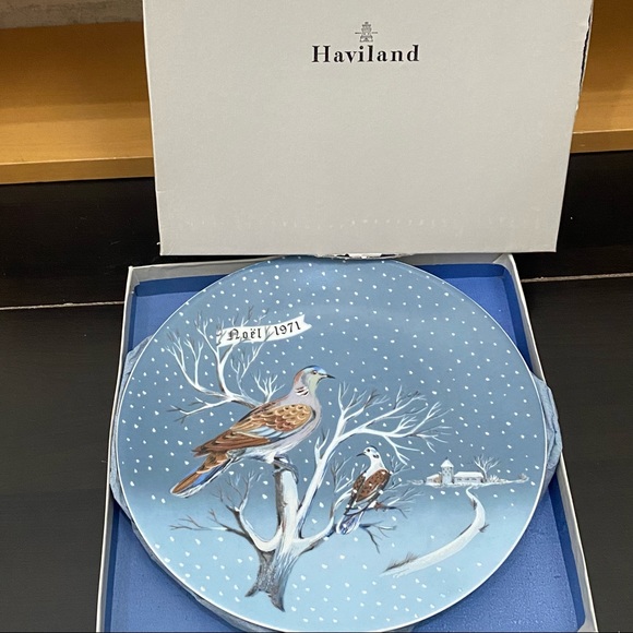 1971 HAVILAND Limoges 12 Days of Christmas Two Turtle Doves Decorative Plate - Picture 3 of 10